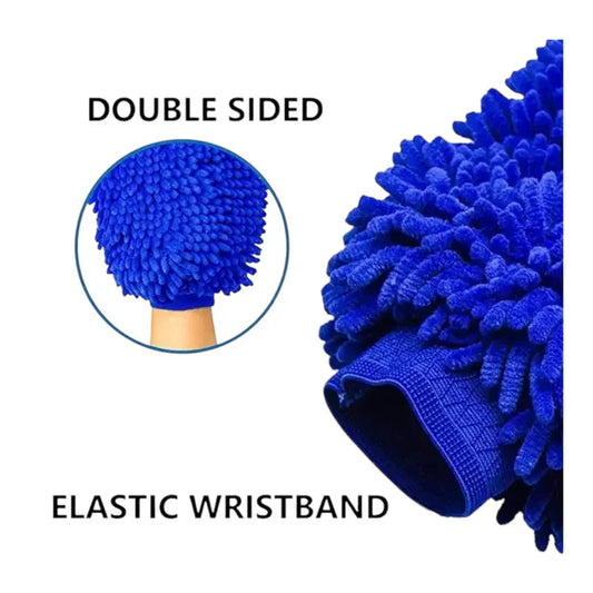 Car Care Microfiber Car Wash Gloves - Pack of 3