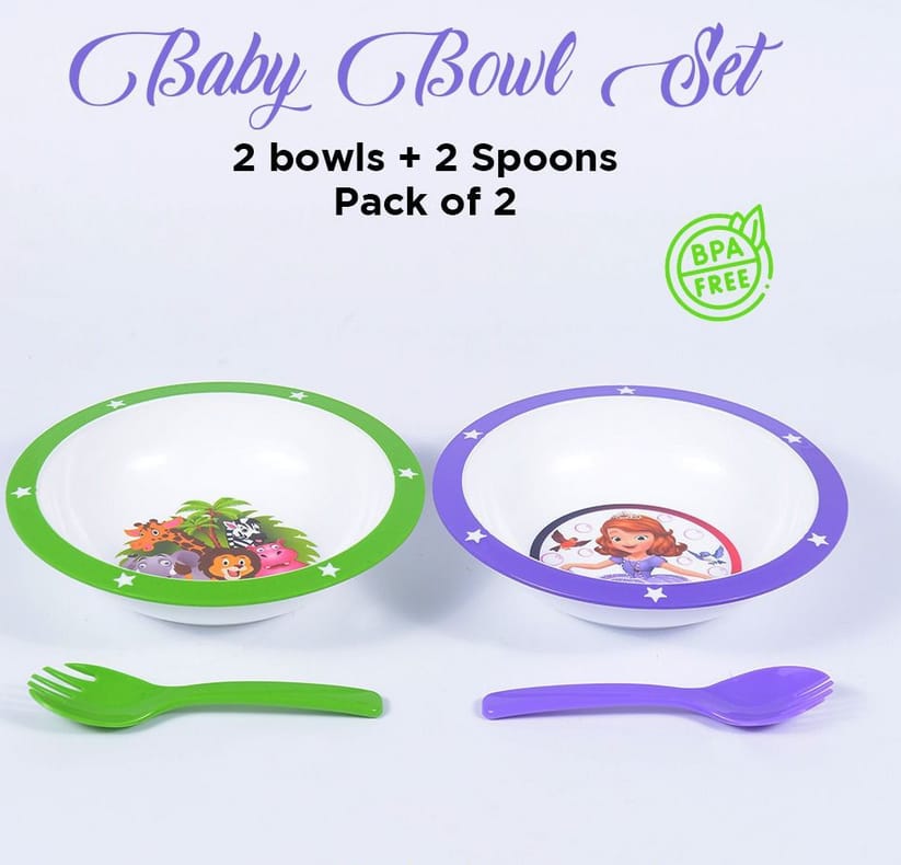 Pack of 2 Baby Bowl set Cute Childern Bowl Set